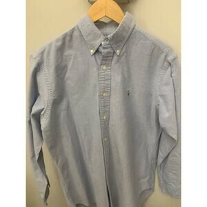 Ralph Lauren Mens button down blue collared business shirt